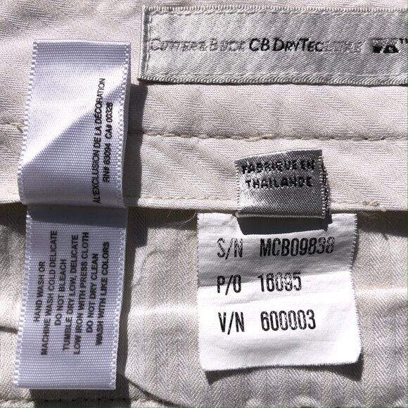 Cutter and Buck Shorts Mens size 34 Tan Khaki CB Dry Tec performance golf AS IS - Picture 8 of 8